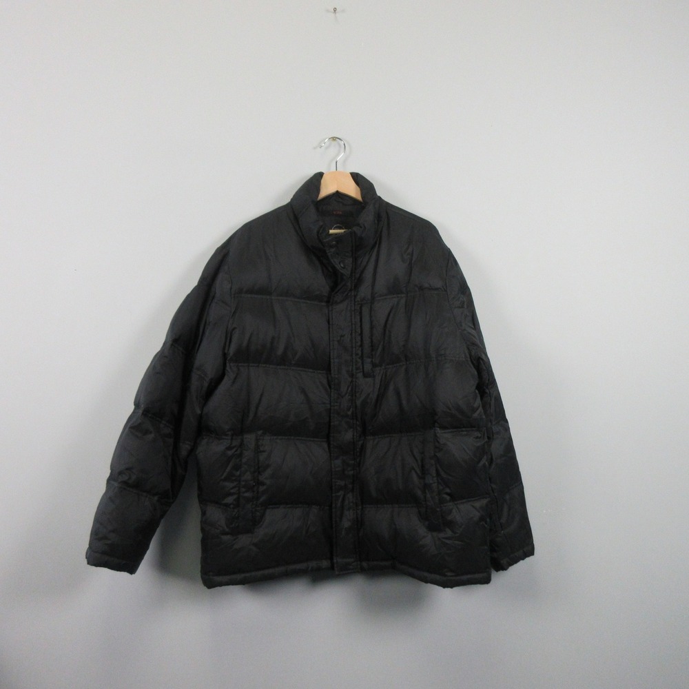 Tumi Tech Men's Black Down Feather Filled Puffer Jacket XL Coat Winter Ski
